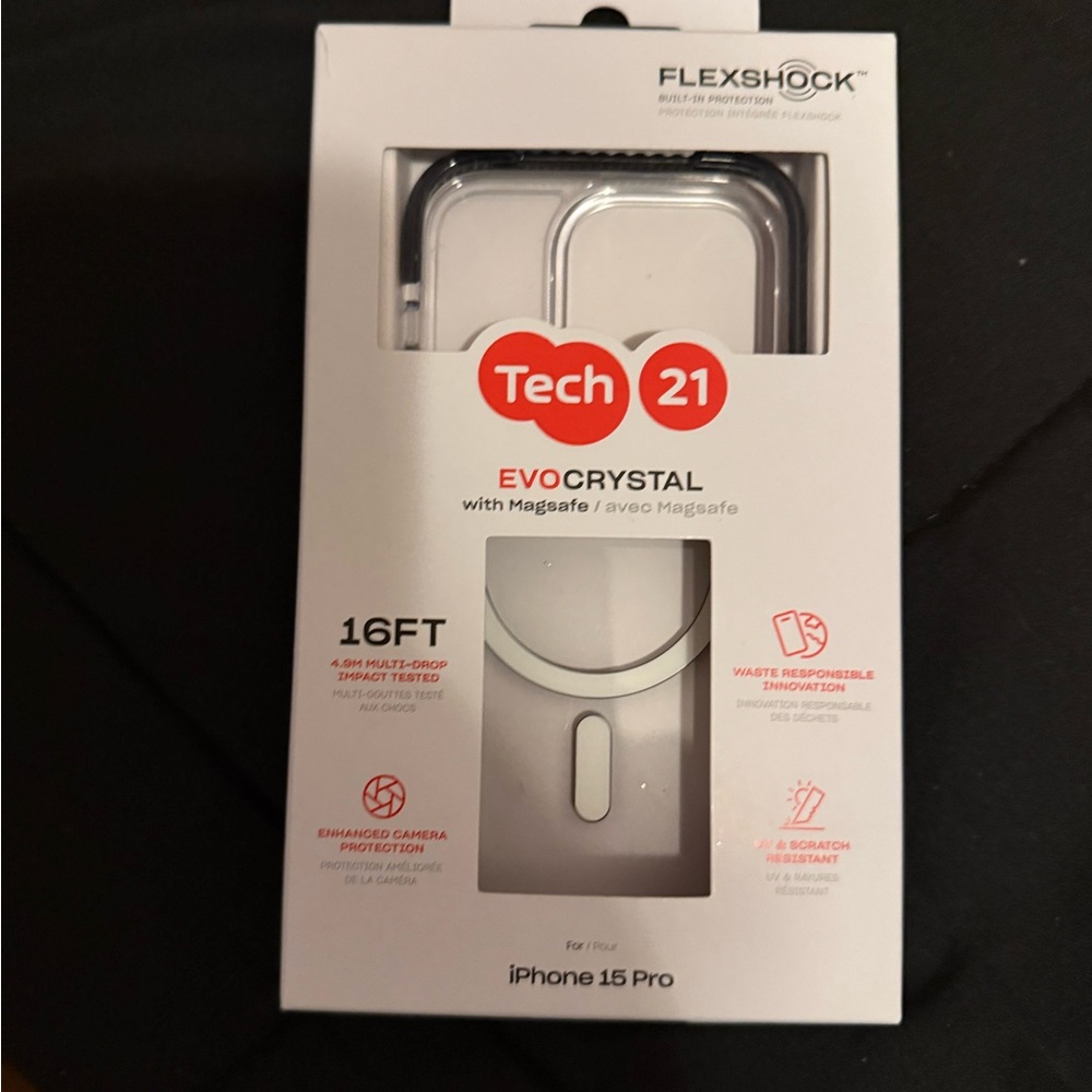 CLEAR & BLACK IPHONE 15 PRO CASE